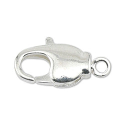 Lobster Clasps, Swivel, 14 mm (.551 in), Silver Plated, 4 pc