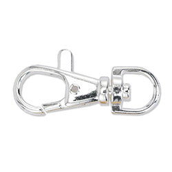 Badge Clip Swivel, 38 mm (1.5 in), Silver Plated, 1 pc