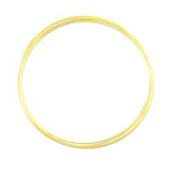 Memory Wire, Extra Heavy Duty Round, Extra Large Necklace, Gold Color, Wire Diameter 1.0 mm (.039 in), 0.5 oz (14 g), appx 5 coils