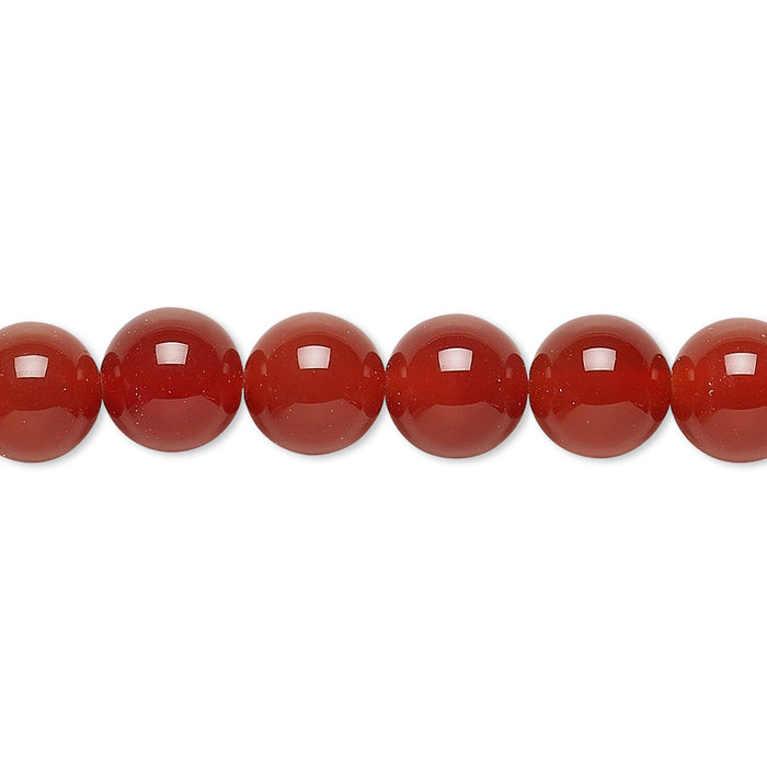 Carnelian (Dyed / Heated), 8mm Round