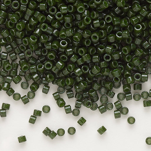 Seed Bead Delica® Glass Opaque Olive-Dyed Green