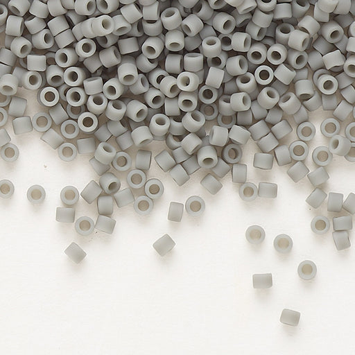 Seed Bead Delica® Glass Opaque Matte Grey